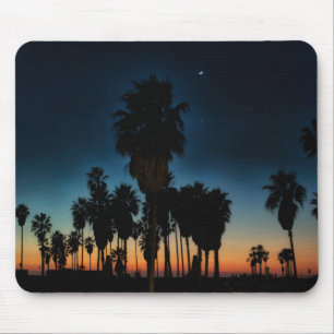 Crescent Moon And One Star On Sunset Mouse Mat