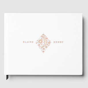 Crescent Moon and Stars Guest Book