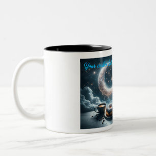 Crescent moon and twinkling stars coffee mug