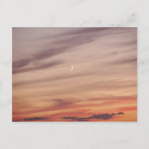 Crescent Moon at Dusk Postcard