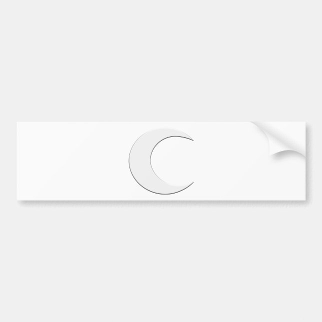 Crescent Moon Bumper Sticker (Front)