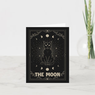 Crescent Moon Cat Tarot Card Graphic For Tarot Cat