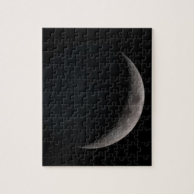 Crescent moon from NASA images Jigsaw Puzzle (Vertical)
