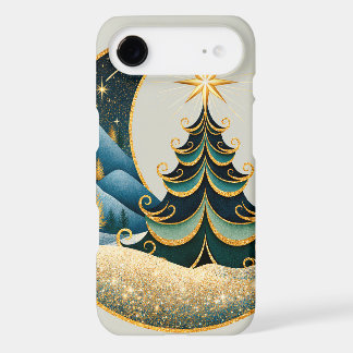 Crescent Moon Gold Winter Christmas Wonderland