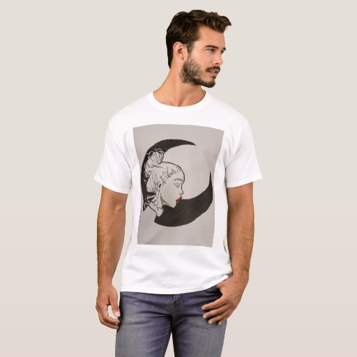 Crescent Moon lady T-Shirt Mark Elsen