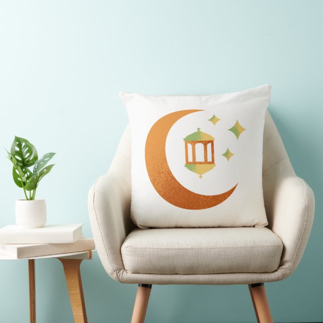 Crescent Moon & Lantern Pillow  (Chair)