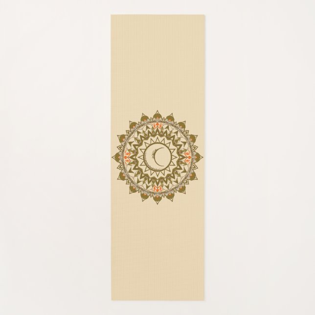 Crescent Moon Mandala Yoga Mat (Front)