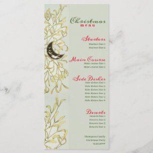 Crescent Moon Mistletoe Festive Christmas Dinner Menu