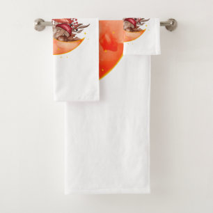 Crescent Moon Mushroom Cottagecore Fungi Mycology Bath Towel Set