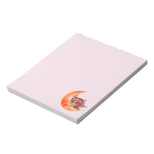 Crescent Moon Mushroom Cottagecore Fungi Mycology Notepad