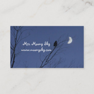 Crescent Moon Night Sky Business Card