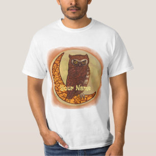 Crescent Moon Owl  T-Shirt