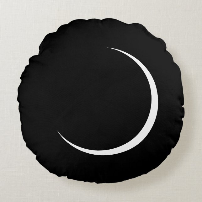 Crescent moon round pillow (Front)