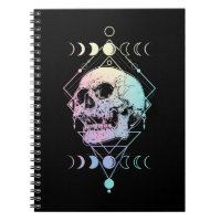 Crescent Moon Skull Occult Witchcraft Pastel Goth