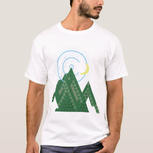 crescent moon sky in the mountain T-Shirt