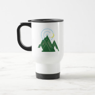 crescent moon sky in the mountain travel mug