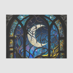 Crescent Moon Stained Glass Tissue Paper