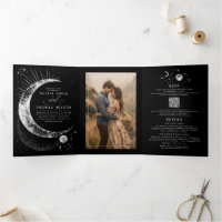 Crescent Moon Sun Halo Celestial Wedding Photo