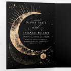 Crescent Moon Sun Halo Celestial Wedding Photo