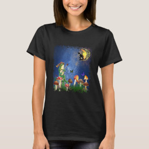 Crescent Moon Tarot Cat Aesthetic T-Shirt