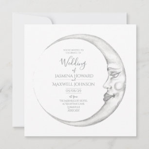 Crescent Moon Wedding Invitation