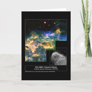 Crescent Nebula 6888 Hubble Telescope Card