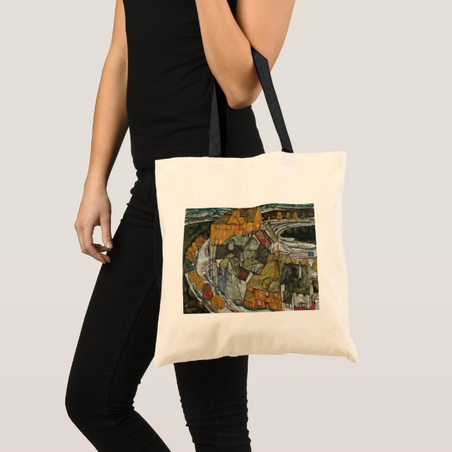 Crescent of Houses II, Island Town by Egon Schiele Tote Bag (Front (Product))