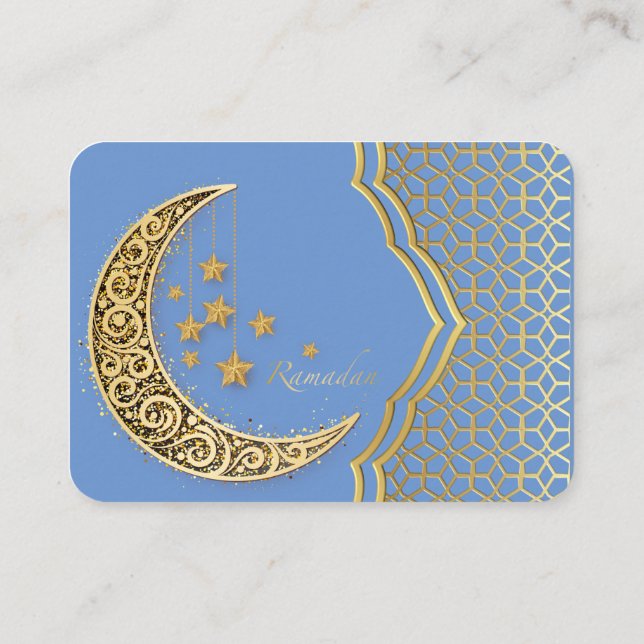 Crescent of ramadan  business card (Back)