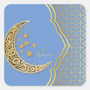 Crescent of ramadan  square sticker