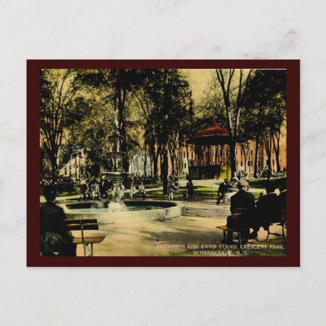 Crescent Park, Schenectady, NY c1910 Vintage Postcard (Front)