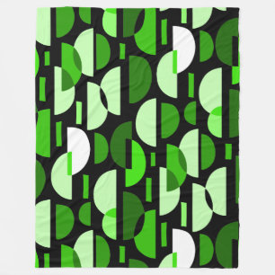 Crescent Pattern 010921 - Grass Green Fleece Blanket