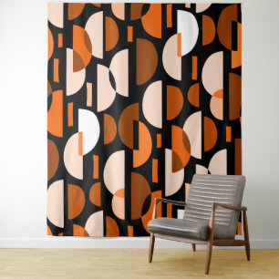 Crescent Pattern 010921 - Orange Tapestry