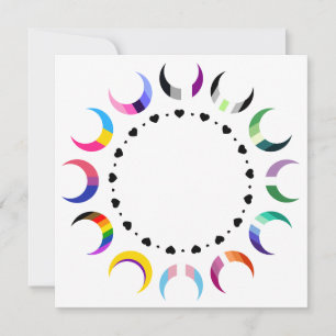 Crescent Pride Moons & Heart Ring Invitation