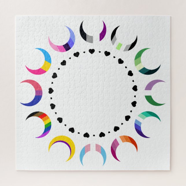  Crescent Pride Moons & Heart Ring  Jigsaw Puzzle (Vertical)
