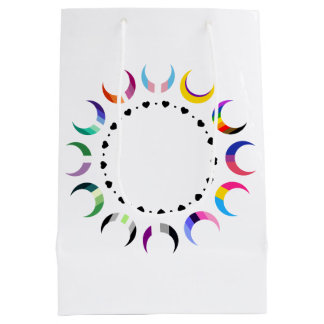  Crescent Pride Moons & Heart Ring  Medium Gift Bag