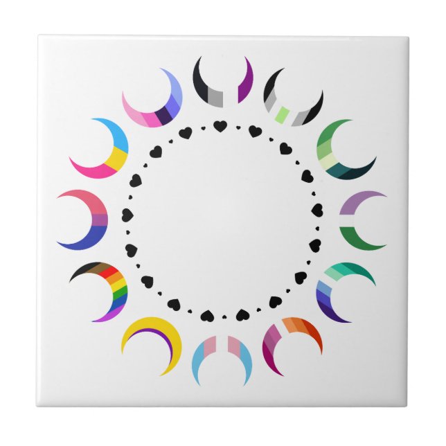  Crescent Pride Moons & Heart Ring  Tile (Front)