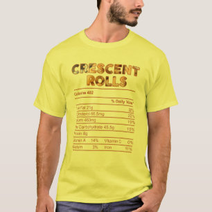 Crescent Rolls Nutrition Facts Thanksgiving Matchi T-Shirt