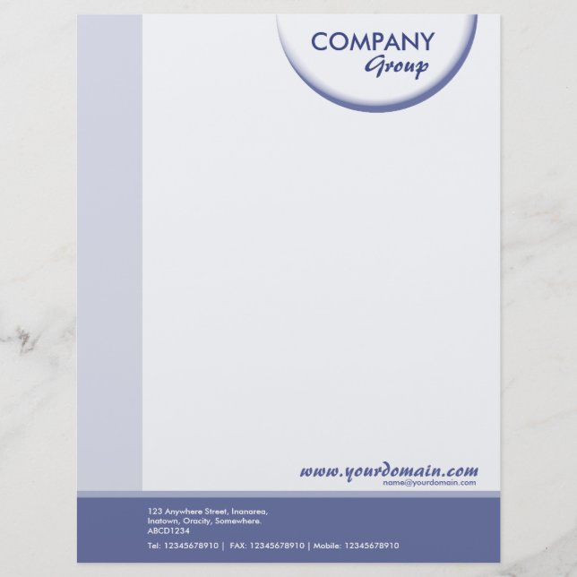 Crescent Shadow - Blue Tones Letterhead (Front)