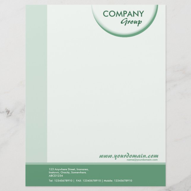 Crescent Shadow - Green Tones 02 Customised Letterhead (Front)
