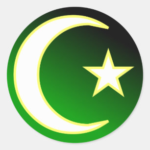 Crescent  & Star of Islam Classic Round Sticker