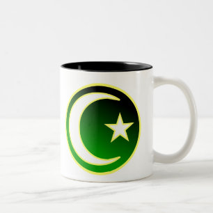 Crescent  & Star of Islam Two-Tone Coffee Mug