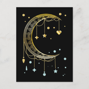 Crescent Sun Spirituality Moon Kawaii Postcard