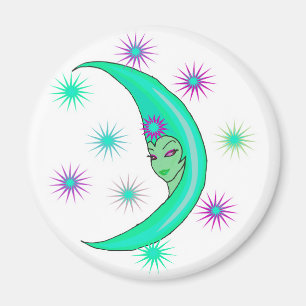 cresent moon goddess magnet
