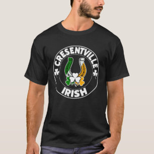 Cresentville Irish Horseshoe and Shamrocks St Padd T-Shirt