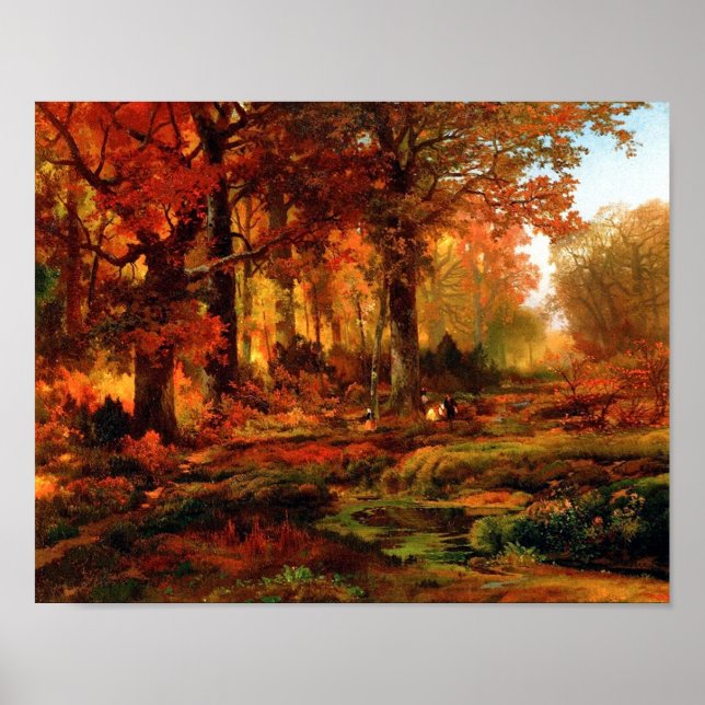 Cresheim Glen, Wissahickon, Autumn Thomas Moran Poster (Front)
