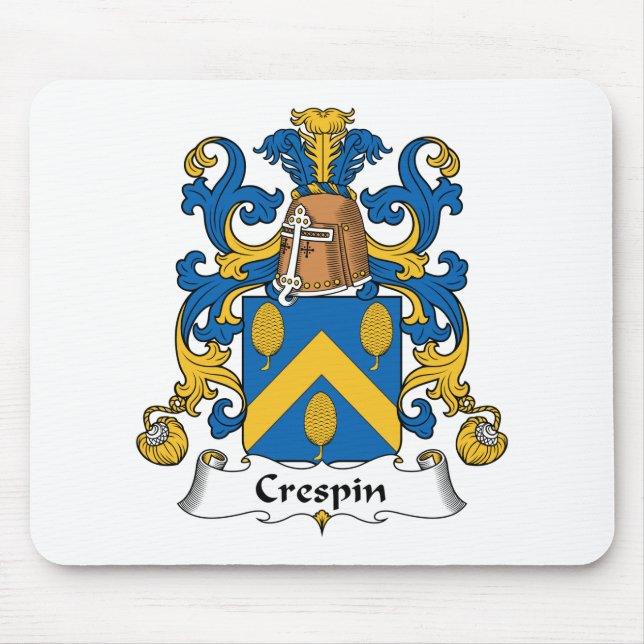 Crespin Family Crest Mouse Mat (Front)