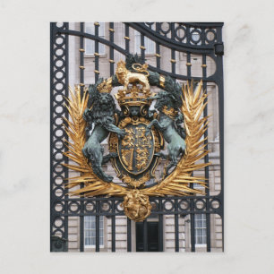Crest Buckingham Palace London England Postcard