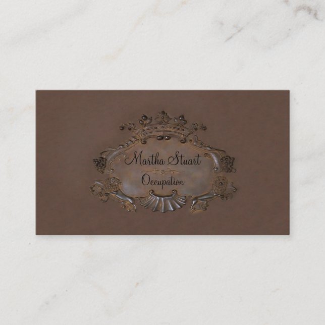 Crest ~ Business Card / Emblem Royal Crown (Front)