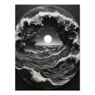 Crest of Creation: Sunlight Through an Ocean Wave Photo Print