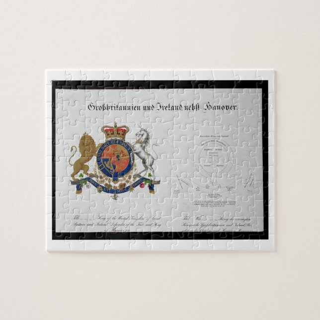 Crest of the King of the United Kingdom of Great B Jigsaw Puzzle (Horizontal)